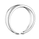 Очаровательные кольца-манжеты Shegrace из стерлингового серебра с микро-паве AAA с цирконием и родиевым покрытием 925 шт. JR92A-3