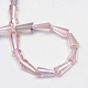 Chapelets de perles en verre transparente plaquée de couleur AB X-GLAA-R170-4x8-04B-3