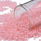 Toho perline rotonde, perline giapponesi, smerigliato, (145f) ceylon frost innocent pink, 11/0, 2.2mm, Foro: 0.8 mm, circa 1110pcs/10g
