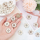 Benecreat 24 pièce de boutons de fleurs en perles et strass FIND-BC0003-36-3