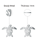 CREATCABIN Sea Turtle Metal Wall Art Ornament Beach Ocean Theme Decor Wall Art Colorable DIY Decorations Wall Hanging for Home Bathroom Indoor Outdoor Living Room Bedroom Party 9.8 x 11.8 Inch AJEW-WH0306-009-3