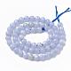 Calcédoine bleue naturelle chapelets de perles G-R193-02-4mm-3