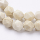 Chapelets de perles en bois pétrifié naturel G-J372-15-8mm-3