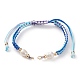 Fabrication de bracelets en cordon tressé en polyester réglable AJEW-JB00859-3