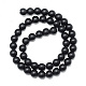 Synthetic Black Stone Bead Strands G-R345-12mm-38-1-2