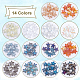 arricraft 140 Pcs 14 Colors Starfish Glass Beads LAMP-AR0001-24-6