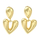 Серьги-подвески из латуни с покрытием стойки EJEW-L097-28G-1