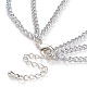 Однослойные ожерелья с витой цепочкой из алюминия NJEW-JN03269-3
