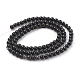 Natürlichen Obsidian runden Perlen Stränge G-G735-19-4mm-2