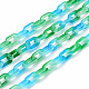 Двухцветные прозрачные акриловые кабельные цепи ручной работы TACR-T022-02E-1