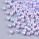 Perles en plastique imitation perles arc-en-abs OACR-Q174-10mm-01-2