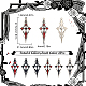 Sunclue 24шт 6 цвета горный хрусталь крест подвеска с эмалью ENAM-SC0003-81-2