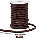 10mの丸編みPUレザーコード  ネックレス＆ブレスレット作りアクセサリー用  コーヒー  7~8mm  約10.94ヤード（10m）/ロール WL-WH0007-03B-2
