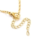 Golden Alloy Rhinestone Pendant Necklaces NJEW-P284-01G-3