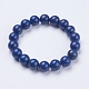 Naturales lapis lazuli de abalorios pulseras del estiramiento BJEW-I253-10mm-09-1