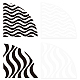 カスタムアクリル絞り染めテンプレート  塗装用品  ファンシェイプ  波の模様  20x20x0.25cm  2個/セット DIY-WH0347-044-1