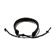 PU Imitation Leather Braided Cord Bracelets for Women BJEW-M290-01K-3