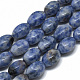 Fili di perle di diaspro macchia blu naturale G-T075-06-1