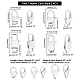 Unicraftale 14Pcs 7 Style Polished 316 Surgical Stainless Steel Lobster Claw Clasps STAS-UN0023-46-5