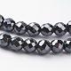 Non-Magnetic Synthetic Hematite Beads Strands HEMA-8D-1-1