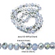 Electroplate Transparent Glass Beads Strands EGLA-YW0001-64B-4