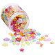 Pandahall упаковка из 300 акрилового бисера массивные звезды цветок снежинка конфеты бантик сердце бусины-проставки разноцветные акриловые бусины для изготовления ожерелья MACR-PH0001-11-4
