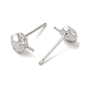 Accessoires pour clous d'oreilles en argent sterling rhodié 925 STER-P056-07P-2
