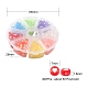 400 pz 8 colori perline acriliche trasparenti TACR-YW0001-44-3