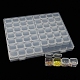 Transparent Plastic 56 Grids Bead Containers CON-PW0001-028B-4