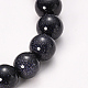 Azul goldstone pulseras del estiramiento de perlas sintéticas X-BJEW-Q692-14-8mm-2