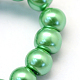 Ciocche di perle rotonde dipinte di perle di vetro perlato dipinte X-HY-Q330-8mm-69-3