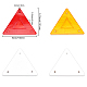 CHGCRAFT 10Pcs 2Colors Triangle Plastic Reflector Vehicle Warning Sign Slow Moving Vehicle Sign Safety Warning Sign for Outdoor Truck AJEW-CA0003-39-2