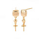 Brass Stud Earring Findings KK-S364-053-2