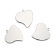 201 Stainless Steel Heart Stamping Blank Tag Pendants STAS-S031-16-2