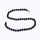 Collane di perline in pietra mista naturale e sintetica NJEW-K107-11-2