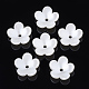 4-pétalo tapas de cuentas de perlas de imitación de plástico abs X-OACR-S020-32-2