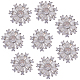 GORGECRAFT 1 Box 8Pcs Crystal Snowflake Buttons Snowflake Drill Buckle Glitter Rhinestone Buttons Decorative Replacement Shank Buttons for DIY Sewing Crafts Uniform Jacket Clothing Hat Embellishments BUTT-GF0001-25-1