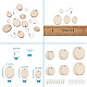 Yilisi kit per la creazione di orecchini pendenti in legno non finiti fai da te DIY-YS0001-17-9