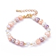 Natürliche kultivierte Süßwasserperlen Perlen Armbänder BJEW-JB05269-1