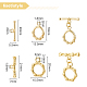 BENECREAT 12 Sets 2 Style Brass Toggle Clasps KK-BC0004-78-2