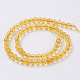 Synthétiques perles citrine brins G-C076-6mm-6A-2