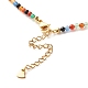 Natural Agate Beaded Necklaces for Women NJEW-JN03789-01-5