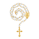 Nbeads 6 pezzo di collana rosario con perle di vetro NJEW-PH01480-1