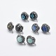 Accessoires de clous d'oreilles avec pierre gemme naturelle/coquille RB-L031-23-1