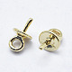 Electroplated Brass Cup Pearl Peg Bails Pin Pendants KK-G331-02G-NF-2