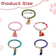 5 stücke 5 farben wort liebe perlen stretch armbänder set für mädchen frauen BJEW-SZ0001-97-7