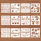 Plastic Drawing Painting Stencils Templates Sets DIY-WH0172-080-3