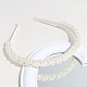 Serre-tête en plastique imitation perle de couleur unie PW-WG72696-01-1