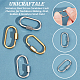 UNICRAFTALE 4Pcs 2 Colors Oval Screw Carabiner Lock 304 Stainless Steel Screw Locking Keychain Carabiner Clasp Metal Keychain Clip Hook 26mm Keyring Clasp for Jewelry Making Handbag DIY Accessory STAS-UN0053-34-5