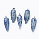 Pointes bleues naturelles pendentifs en jaspe G-F705-01G-P-1